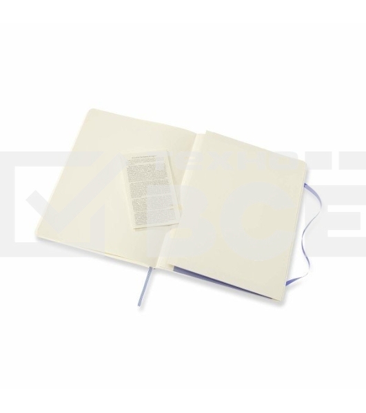 Блокнот Moleskine CLASSIC SOFT QP623B42 XLarge 190х250мм, 192 страниц, нелинованный, мягкая обложка, голубая гортензия