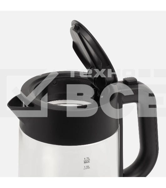Чайник электрический Tuvio TKG0117, с подсветкой, блокировка включения без воды