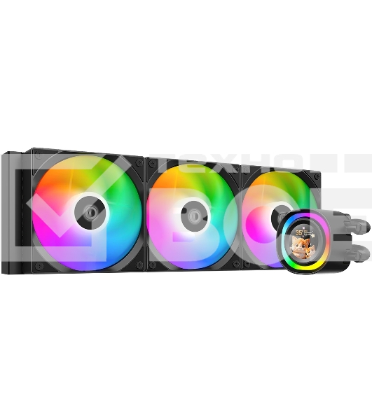 Система водяного охлаждения ID-Cooling FX360 LCD ARGb Soc-AM5/AM4/1200/1700/1851 черный 4-pin 27.2dB Al+Cu LCD 350W Ret