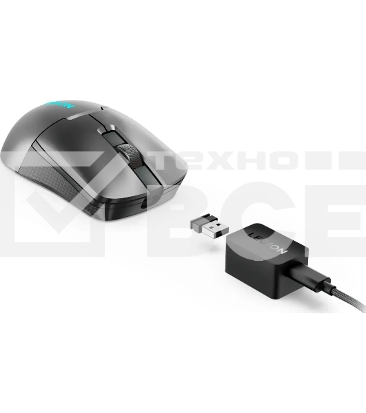 Мышь беспроводная Lenovo Legion M600s Qi Wireless Gaming темно-серый оптическая 19000dpi BT/Radio USB (GY51H47355)