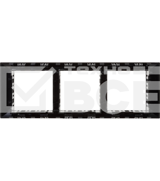 Рамка-суппорт 6мод. Avanti для In-liner Front черный ДКС 4402916