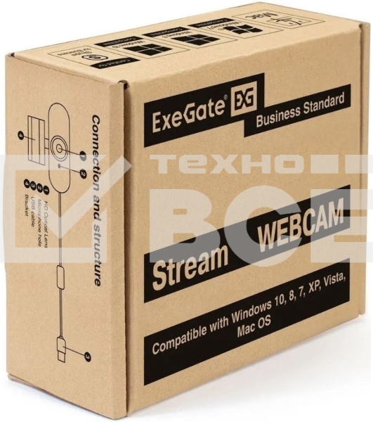 Веб-камера ExeGate EX287380RUS Stream C940 2K T-Tripod (матрица 1/3