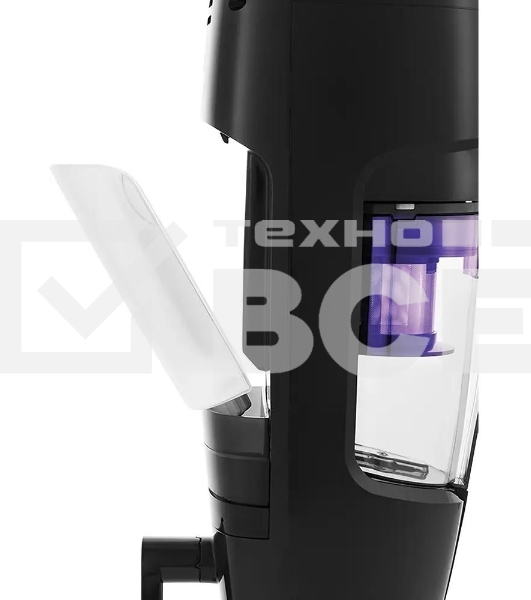 Пылесос вертикальный паровой Kitfort KT-575-1 черный, питание питание от сети, 1600 Вт, уборка влажная/паром/сухая, пылесборник 1.1 л