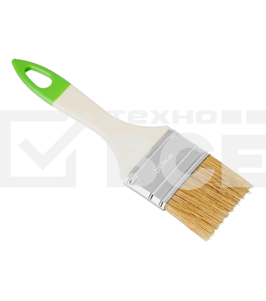 Кисть флейцевая Сибртех, 50, 8, натуральная щетина, пластиковая рукоятка, 10шт