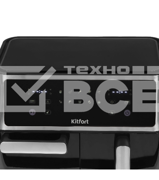 Аэрогриль Kitfort КТ-2256 черный, 2850 Вт, 11 л, сенсор, 10 программ