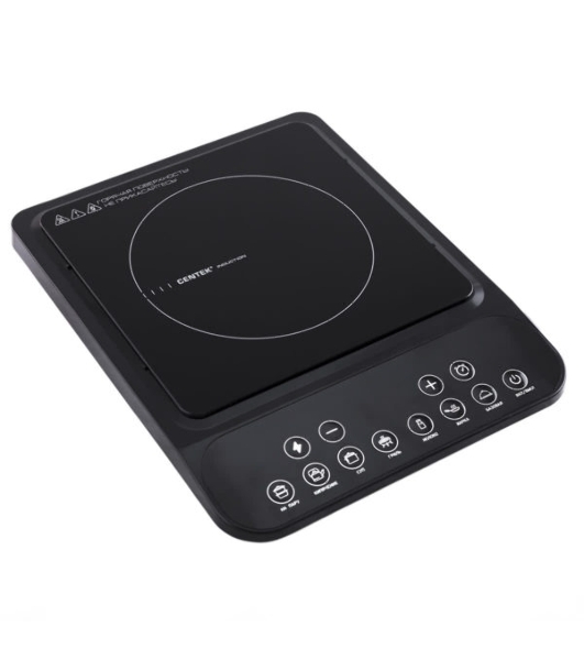 Плита настольная электрическая Centek CT-1517 черный, 2 кВт, индукция, конфорки - 1, стеклокерамика, сенсор