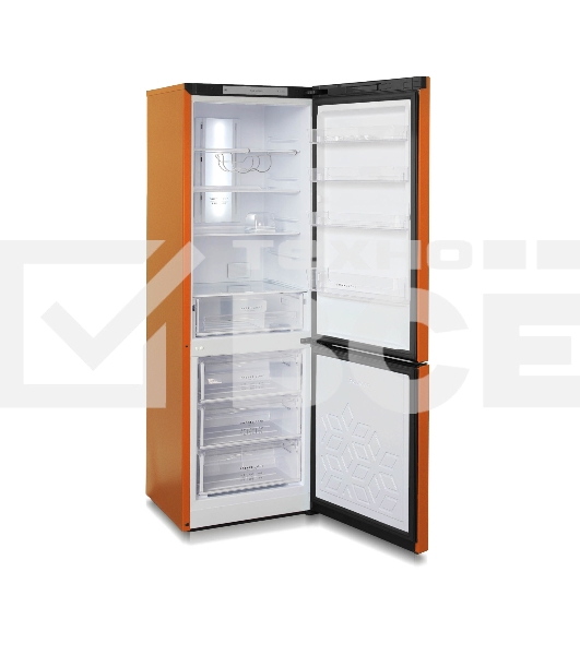 Холодильник Бирюса Б-T960NF оранжевый двухкамерный 240/100 л морозилка снизу, No Frost