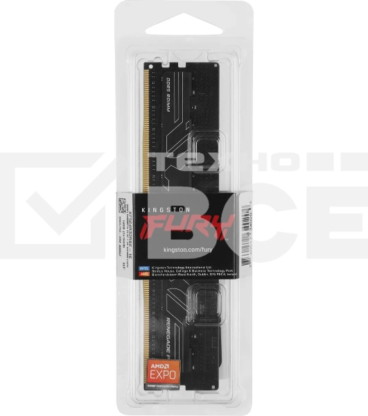 Оперативная память Kingston Fury Renegade Pro, DDR5, 16GB (1x16GB), 6400MHz, CL32, ECC, RDIMM