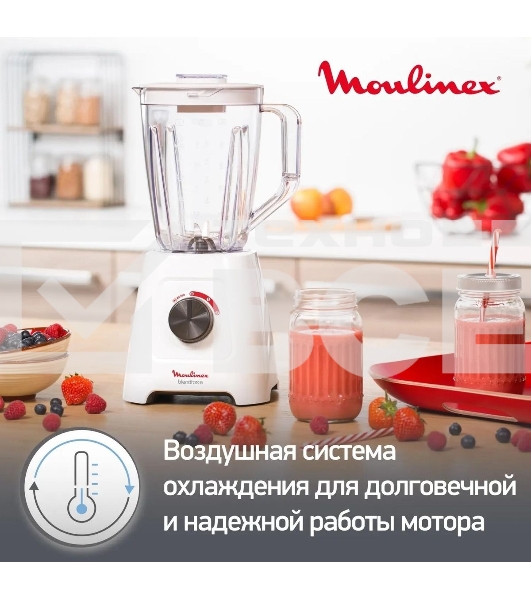 Блендер стационарный Moulinex LM420110 400Вт белый
