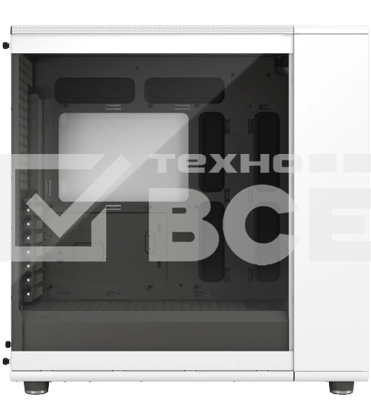 Компьютерный корпус без блока питания Fractal Design North XL TG Dark Tint, Full-Tower, 3x140мм, 2xUSB-A 3.2 + 1xUSB 3.2 Type-C E-ATX, ATX, mATX, mITX Wood panel, Chalk белый