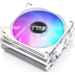 Кулер JONSBO HX4170D White LGA1700/1200/115X/775/AM4 низкопрофильный 45.3мм (36шт/кор, TDP 150W, PWM, 92мм Dynamic Multi-Color LED Fan, 4 тепловые трубки, медная база, 4-pin, белый) Retail