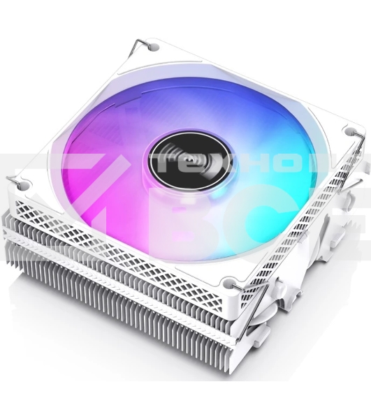 Кулер JONSBO HX4170D White LGA1700/1200/115X/775/AM4 низкопрофильный 45.3мм (36шт/кор, TDP 150W, PWM, 92мм Dynamic Multi-Color LED Fan, 4 тепловые трубки, медная база, 4-pin, белый) Retail