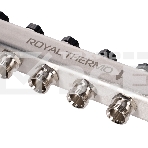 Коллектор Royal Thermo нерж. в сборе универсальный 1' ВР-3/4' НР с автомат. воздухоотвод-ми 10 вых., фото6