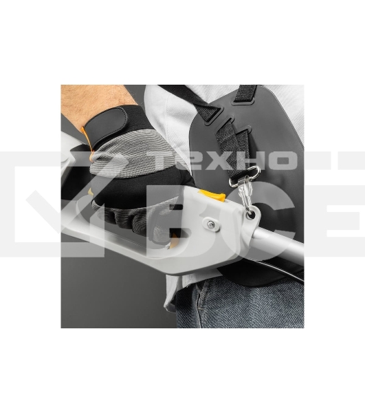 Триммер электрический Kranz KR-1400, 1400Вт, 420/255мм, катушка+диск, разборная штанга