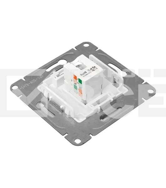 Механизм розетки RJ45 (cat5) EKF UP1-SOW-RJ45-5 белый Эпика