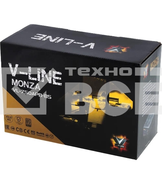 Блок питания Aerocool/Formula ATX 750W MONZA VL-750APB-85 80+ bronze (24+4+4pin) APFC 120мм fan 7xSATA RTL