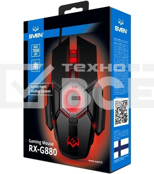 Мышь проводная SVEN RX-G880 черный, 7000 dpi, USB, кнопки - 7