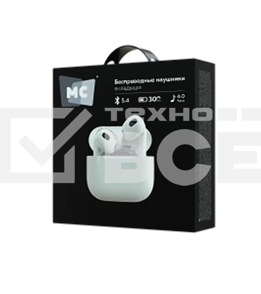 Наушники TWS More Choice БВ11 белый, вкладыши, Bluetooth, сенсорное управление, до 4 ч