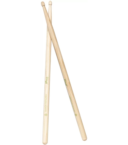 Барабанные палочки STAGG SHV5A деревянные, American Hickory 5A, материал орех, 2 шт., подобранная пара по весу, цвету и звучанию, размеры (в упаковке) 410х20х20 мм, вес (в упаковке) 0,1 кг