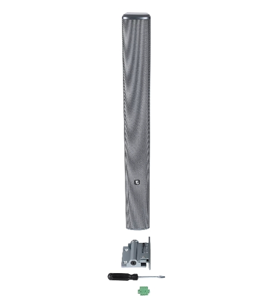 Звуковая колонна Intrend ITSPK-CL425T-G пассивная, 4x2.5', 8 Ом / 100V (100Вт), SPL 113dB, 106Hz-20kHz, 120°x20° (HхV), вес 3.4кг, цвет угольный металлик, крепление в комплекте, (цена за 1шт., в упаковке 2 шт.)