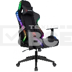 Кресло игровое Zombie GAME RGb черный эко.кожа/ткань крестов. пластик, фото 1