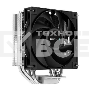 Кулер для процессора DEEPCOOL AG400 черный, 120 мм, алюминий/медь, 2000 об/мин, 31.6 дБ, 4 pin, 220 Вт, 150 мм