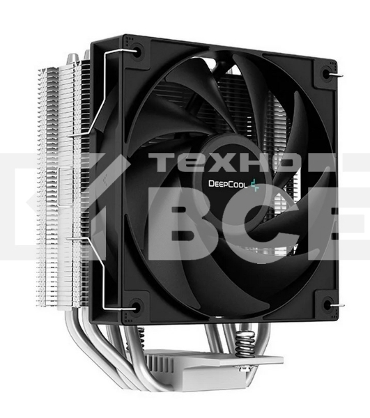 Кулер для процессора DEEPCOOL AG400 черный, 120 мм, алюминий/медь, 2000 об/мин, 31.6 дБ, 4 pin, 220 Вт, 150 мм