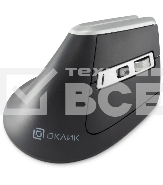 Мышь беспроводная Oklick 991MW серый, 2400 dpi, радиоканал, Bluetooth, USB, кнопки - 7