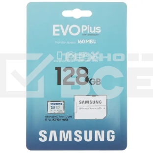 Карта памяти Samsung EVO Plus microSDXC 128 ГБ [MB-MC128SA/APC]