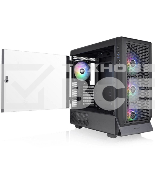 Компьютерный корпус Thermaltake Ceres 500 TG ARGB черный без БП ATX 4x140mm 2xUSB3.0 1xUSB3.1 audio bott PSU