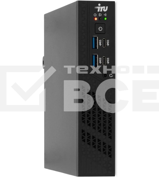 Неттоп IRU 310H6ITF i3 12100 (3.3) 8Gb SSD256Gb UHDG 730 noOS GbitEth BT черный (2031369)