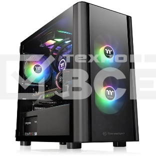 Компьютерный корпус Thermaltake V150 TG CA-1R1-00S1WN-00 Black/Win/SPCC/Tempered Glass*2/ 120mm Standard Fan*1