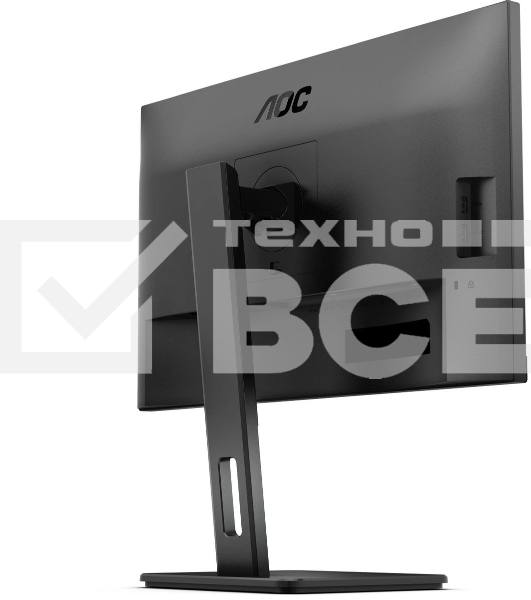 Монитор 27' AOC Q27P3CV IPS 2560x1440, 75 Гц, 4 мс, 16:9, 350 кд/м², 2xHDMI 1.4, DisplayPort 1.2, USB-концентратор (4x USB 3.0), 2.5 Gigabit Ethernet, встроенные динамики, черный