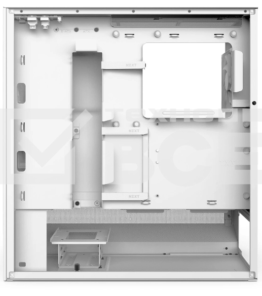 Компьютерный корпус без блока питания NZXT H5 Flow (2024), Midi-Tower, TG, 2x120мм, 1xUSB-A 3.2 + 1xUSB-C 3.2, E-ATX, ATX, mATX, mITX белый