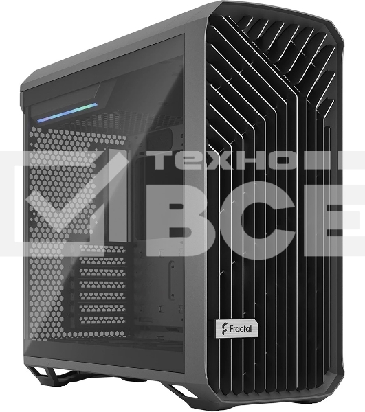 Компьютерный корпус Fractal Design Torrent Gray TG Light Tint/E-ATX, TG, 2x3.5, 4x2.5, 7xPCI, 1xUSB-C, 2xUSB 3.0/2x180мм, 3x140мм fans inc./FD-C-TOR1A-02