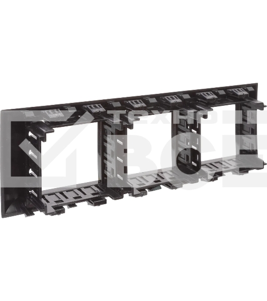 Рамка-суппорт 6мод. Avanti для In-liner Front черный ДКС 4402916