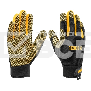 Перчатки универсальные Denzel 67999 силиконовое нанесение, размер 9