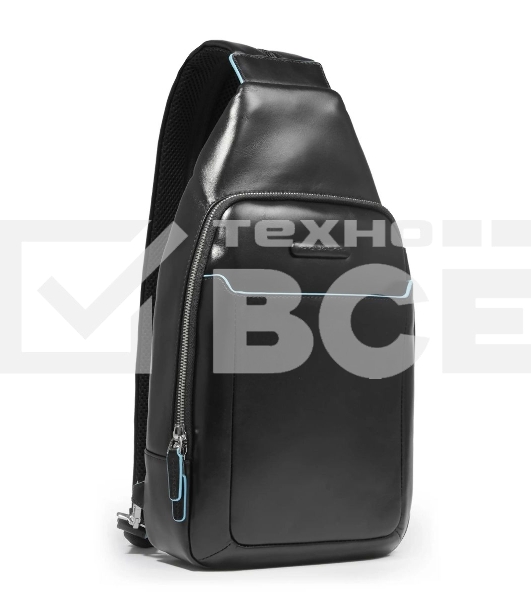 Рюкзак слинг Piquadro Blue Square CA4827B2/N черный натур.кожа