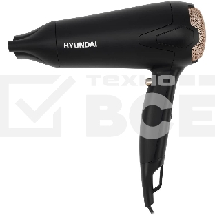 Фен Hyundai H-HDI0755 черный матовый, 2000 Вт, ионизация