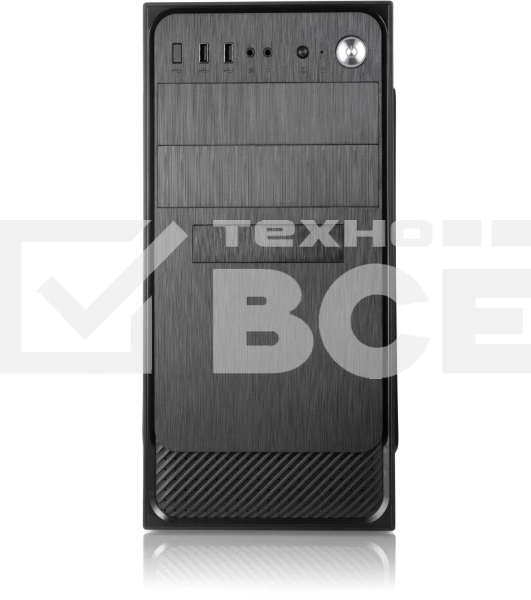 Компьютерный корпус с блоком питания 450Вт. Сase Forza mATX, 450W, 2xUSB 3.0, Black, w/o FAN, 12 см fan PSU, power cord