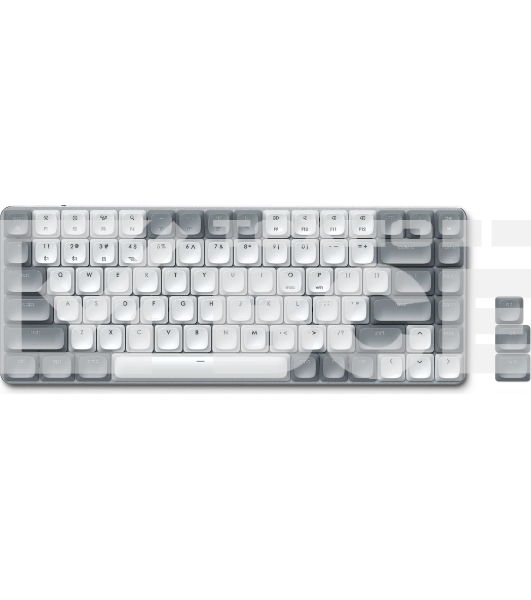 Клавиатура Satechi SM1 Slim Light гибридная, USB Type-A, Bluetooth, радиоканал, белый