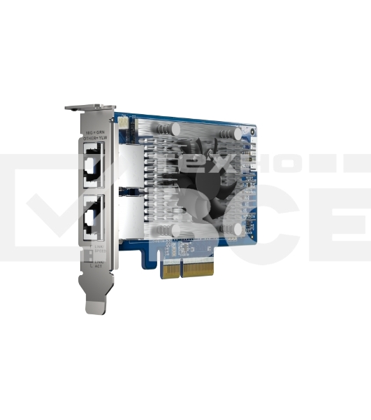 Сетевая карта QNAP QXG-10G2T-X710 LAN Expansion Card, PCIe Gen 3, Two 10GbE (10G / 5G / 2.5G / 1G / 100M)) Ports with SR-IOV and iSCSI, Block-based, Supports Multiple Virtual Disk Modes