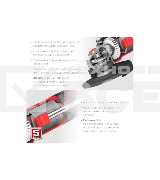 УШМ ЗУБР 125 мм, 800 Вт, компакт.