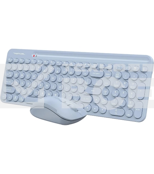 Клавиатура + мышь A4Tech Fstyler FG3300 Air2 клав:синий мышь:синий USB беспроводная slim Multimedia