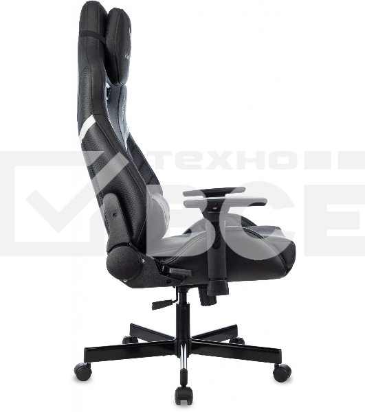 Кресло игровое Knight Thunder 5X черный эко.кожа крестов. металл