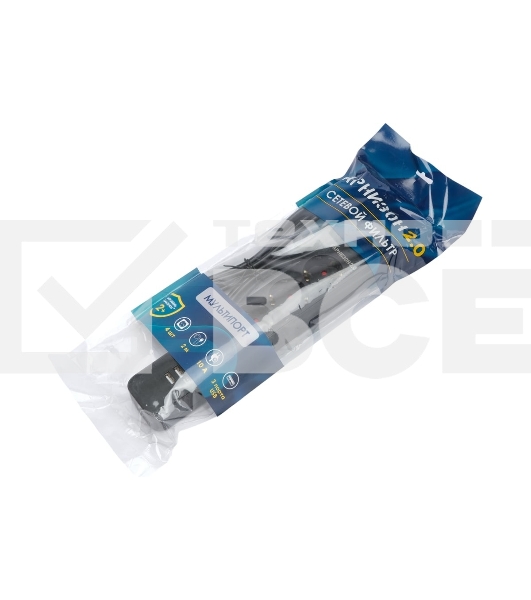 Сетевой фильтр Гарнизон 2.0 Мультипорт EPS-4-U3-B-2, 4 р, 10А, 3xUSB, 2м, ур.защиты 2+, черный, пакет