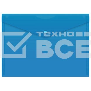 Конверт на кнопке Silwerhof Eco A4 пластик 0.12мм синий