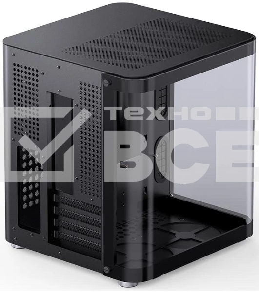 Корпус без блока питания Корпус JONSBO TK-1 Black 2.0 MATX без БП, mini-ITX, micro-ATX, черный