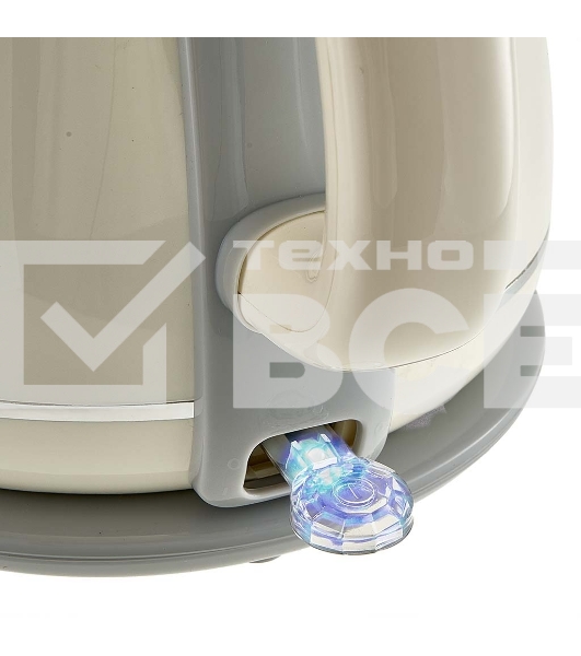 Чайник электрический Delta LUX DE-1019 (1,8 л, металл/пластик) белый