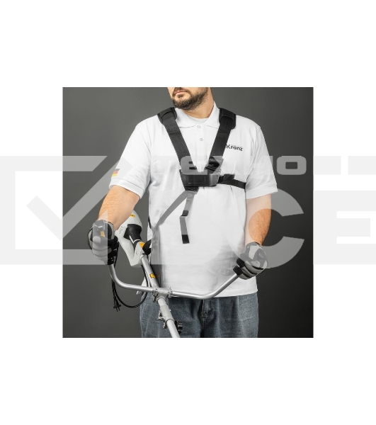 Триммер электрический Kranz KR-1400, 1400Вт, 420/255мм, катушка+диск, разборная штанга